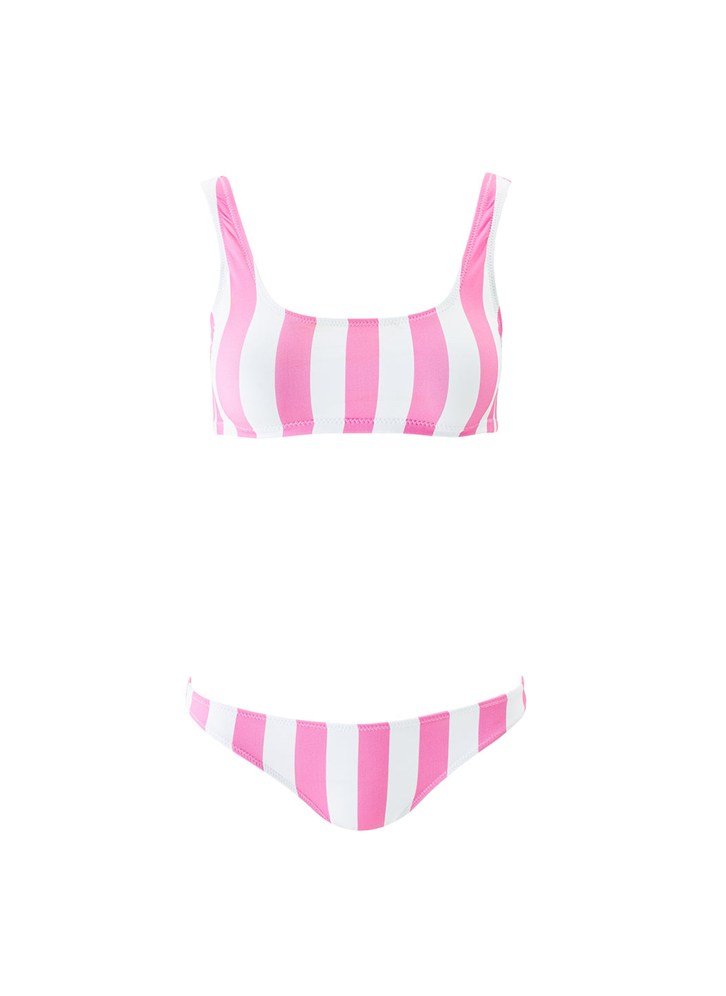 ponza pink stripe bikini cutouts 2024
