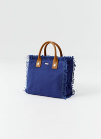 Porto Cervo Navy Tan Tote