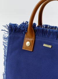 Porto Cervo Navy/Tan Tote