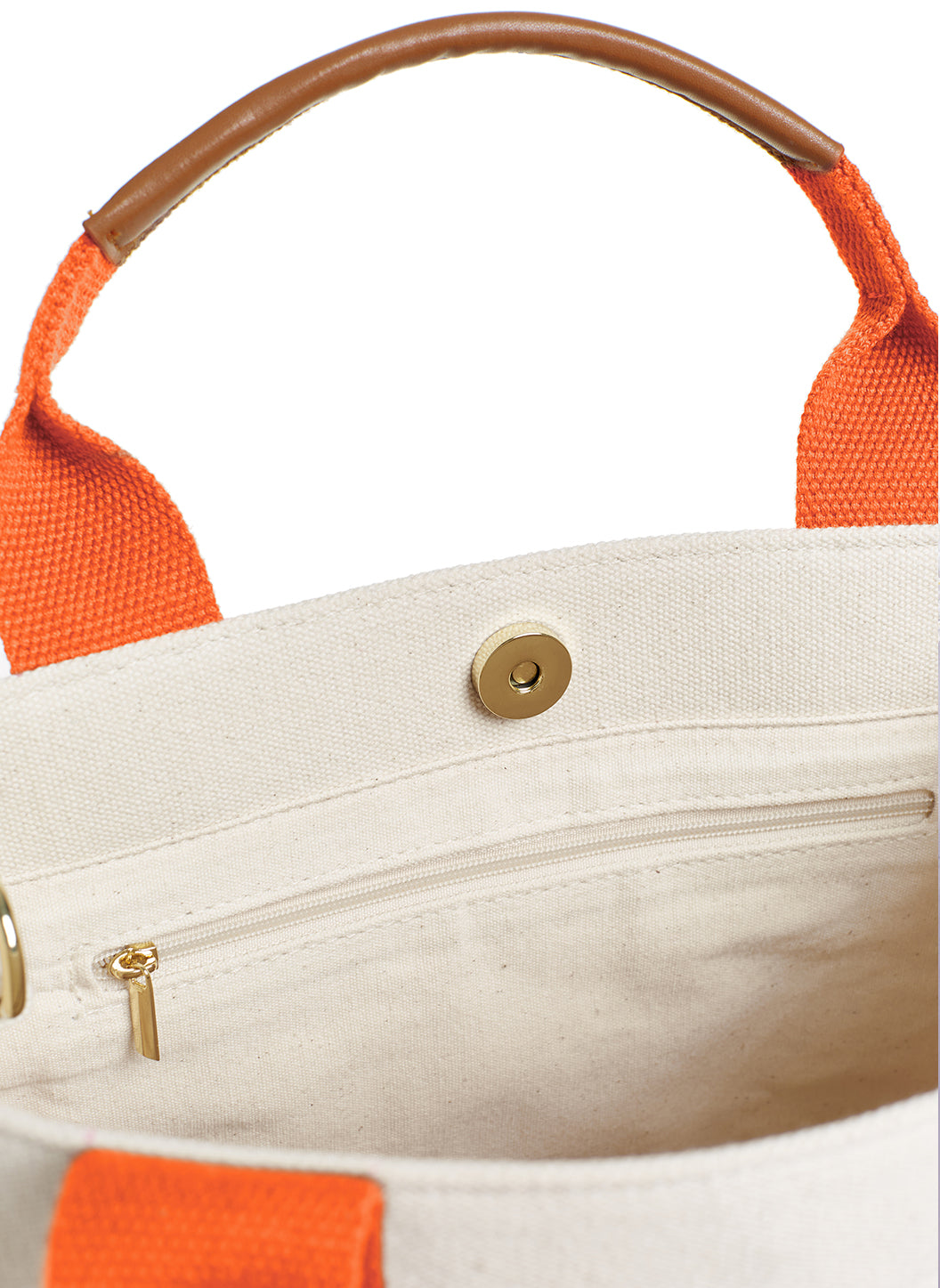 ☆ 1994 Orange Tote Bag YUURI Market Tote No. 294 in Signal Red - Vintage Tan | Over The Moon