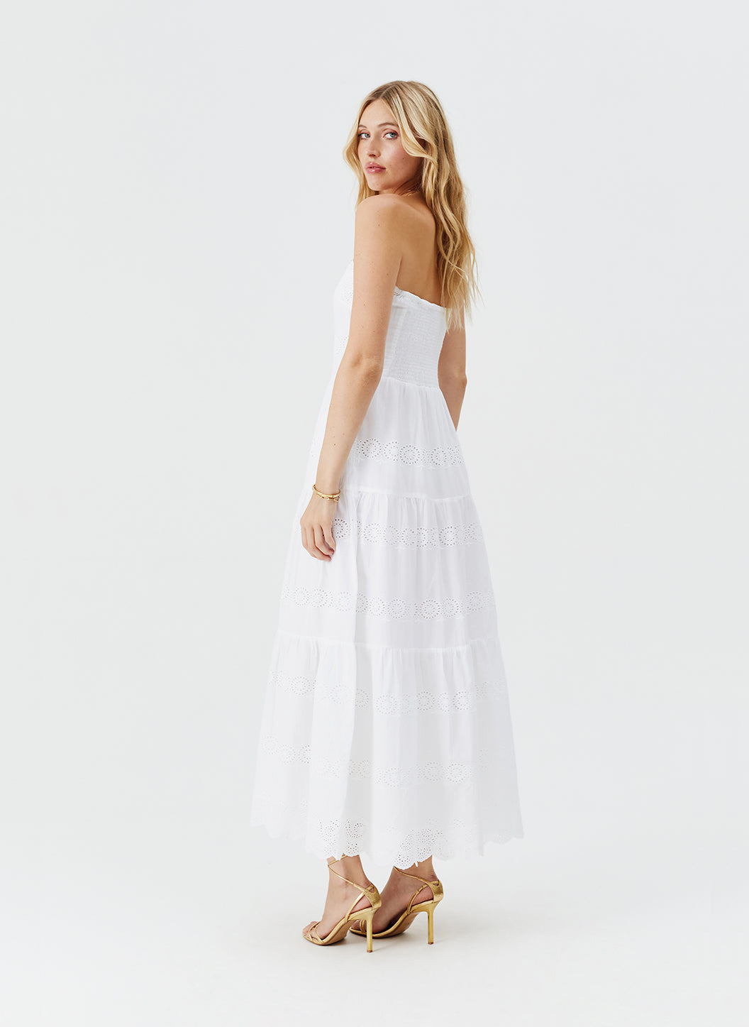 Sophie White Broderie Anglaise Strapless Dress | Official US