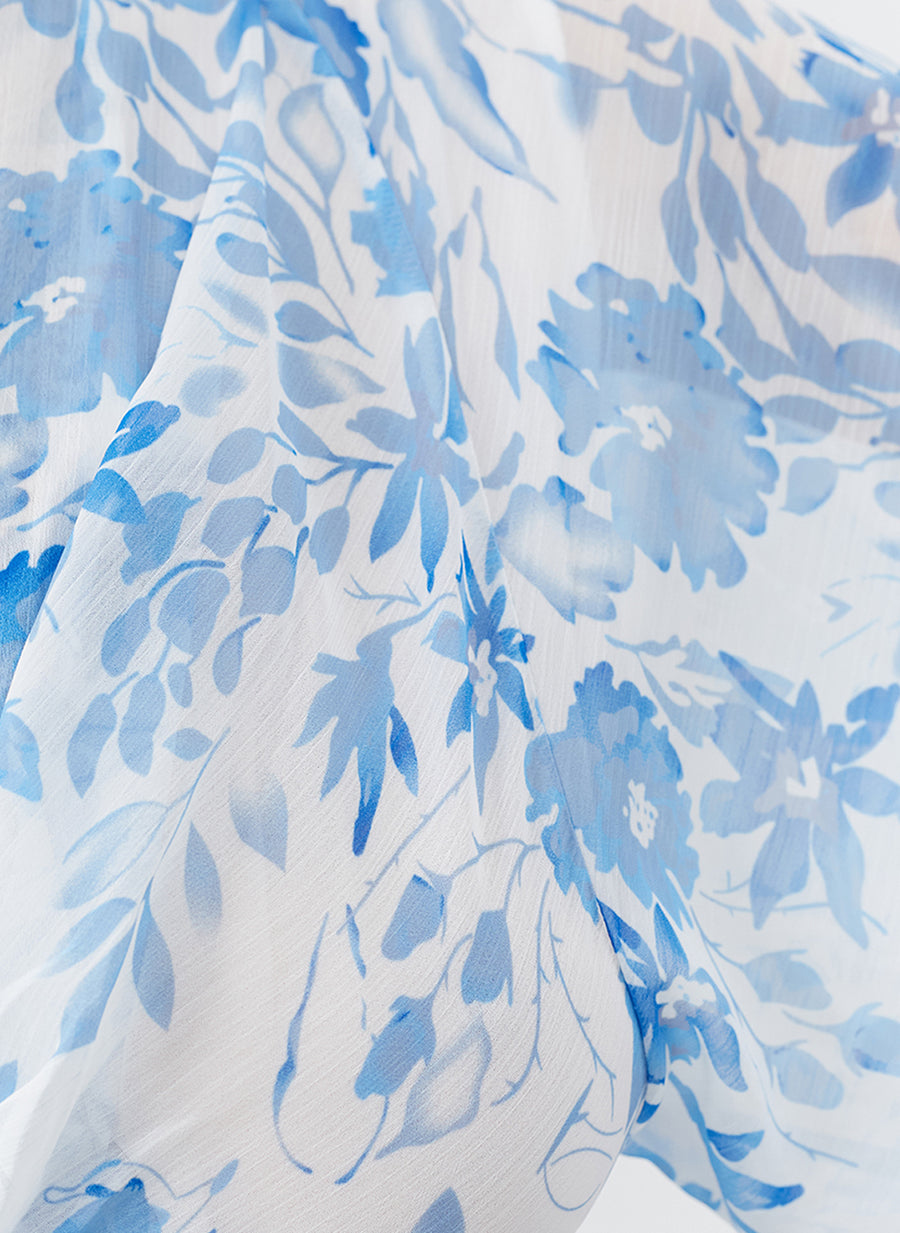 tabitha blue floral dress closeup