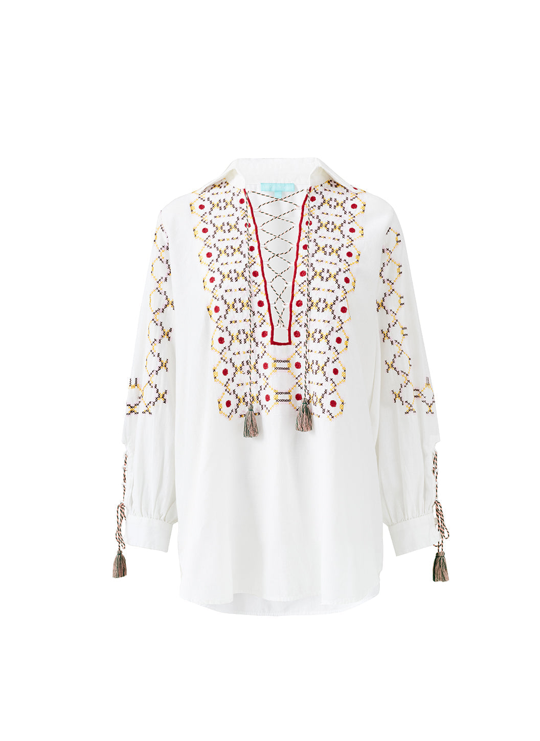 Tamsin White Embroidered Top | Official Site