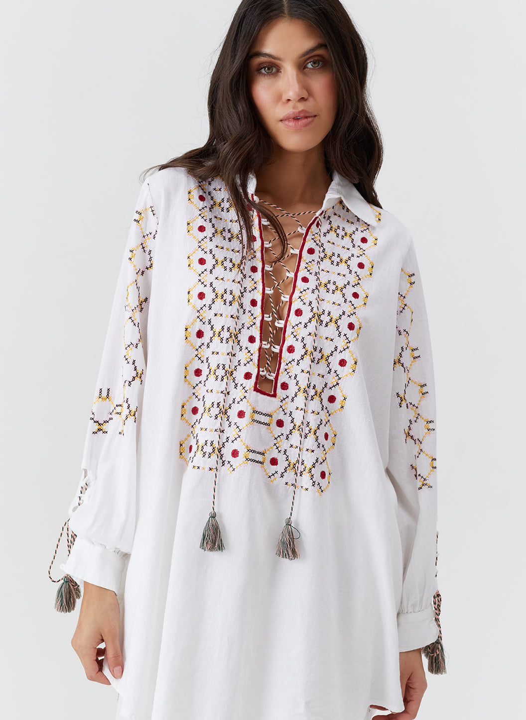 トップス RIV NOBUHIKO AMY EMBROIDERY TOP WHITE Tamsin White Embroidered Top | Official Site