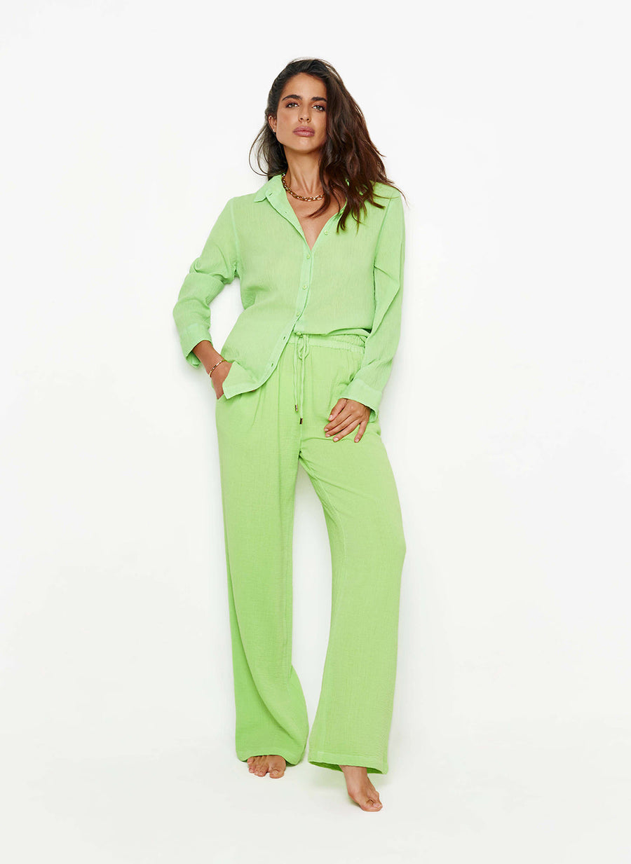 Tina Shirt & Krissy Trouser Lime Model 1