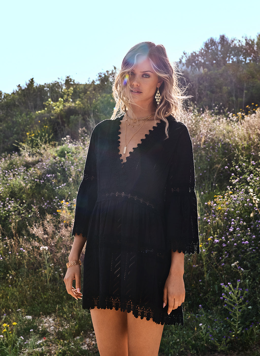Victoria Black Kaftan | Official Site