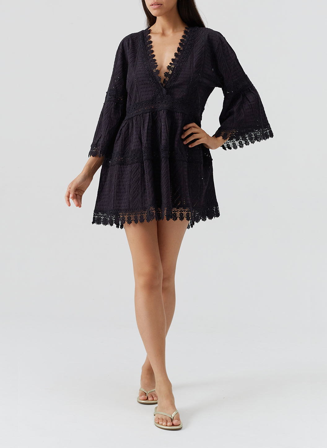 Victoria Black Kaftan | Official Site
