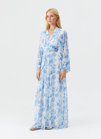 wisdom blue floral kaftan_F