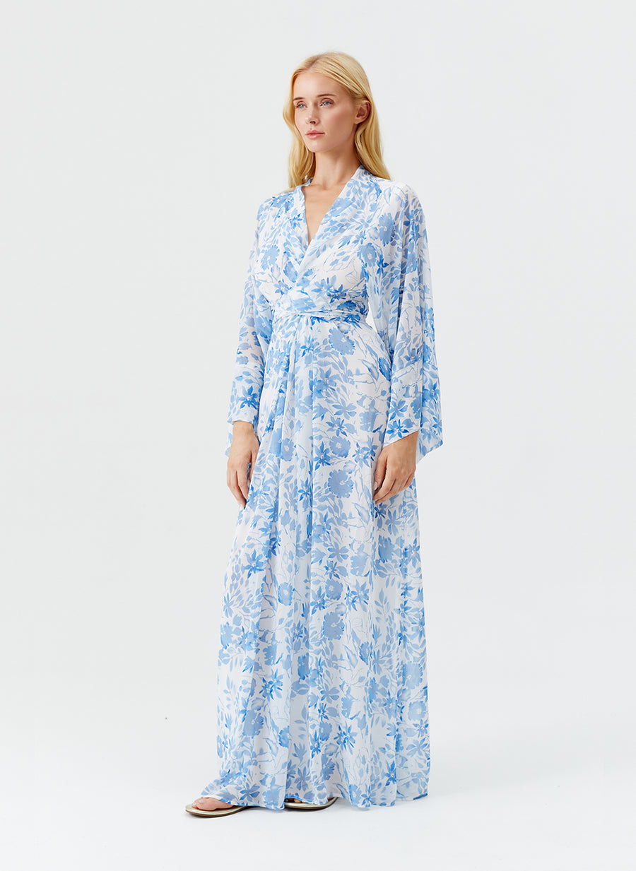 wisdom blue floral kaftan_F