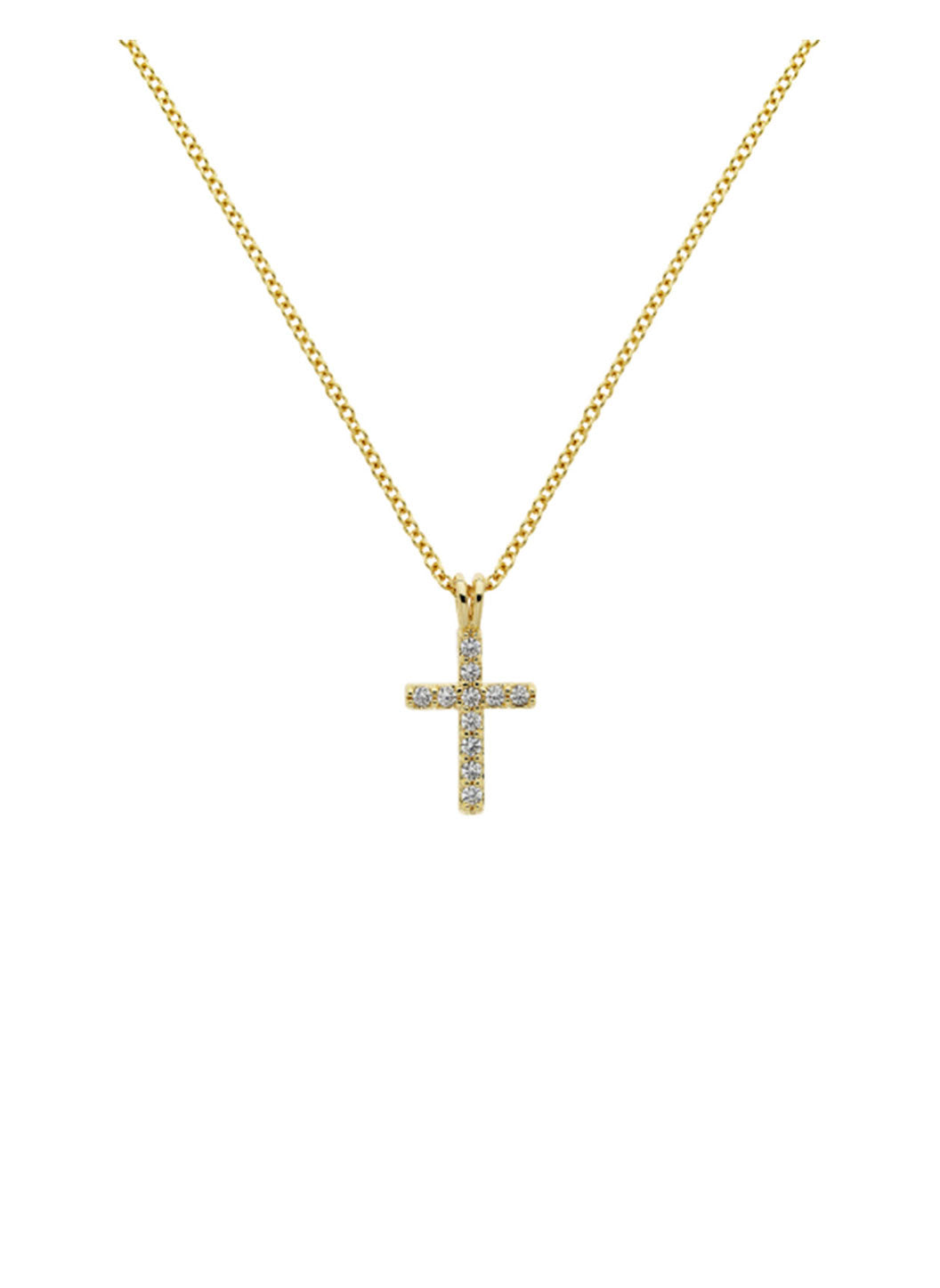 Gold Crystal Cross Pendant