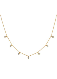 Gold Crystal Droplet Necklace