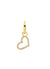 Gold Crystal Heart Shaped Charm