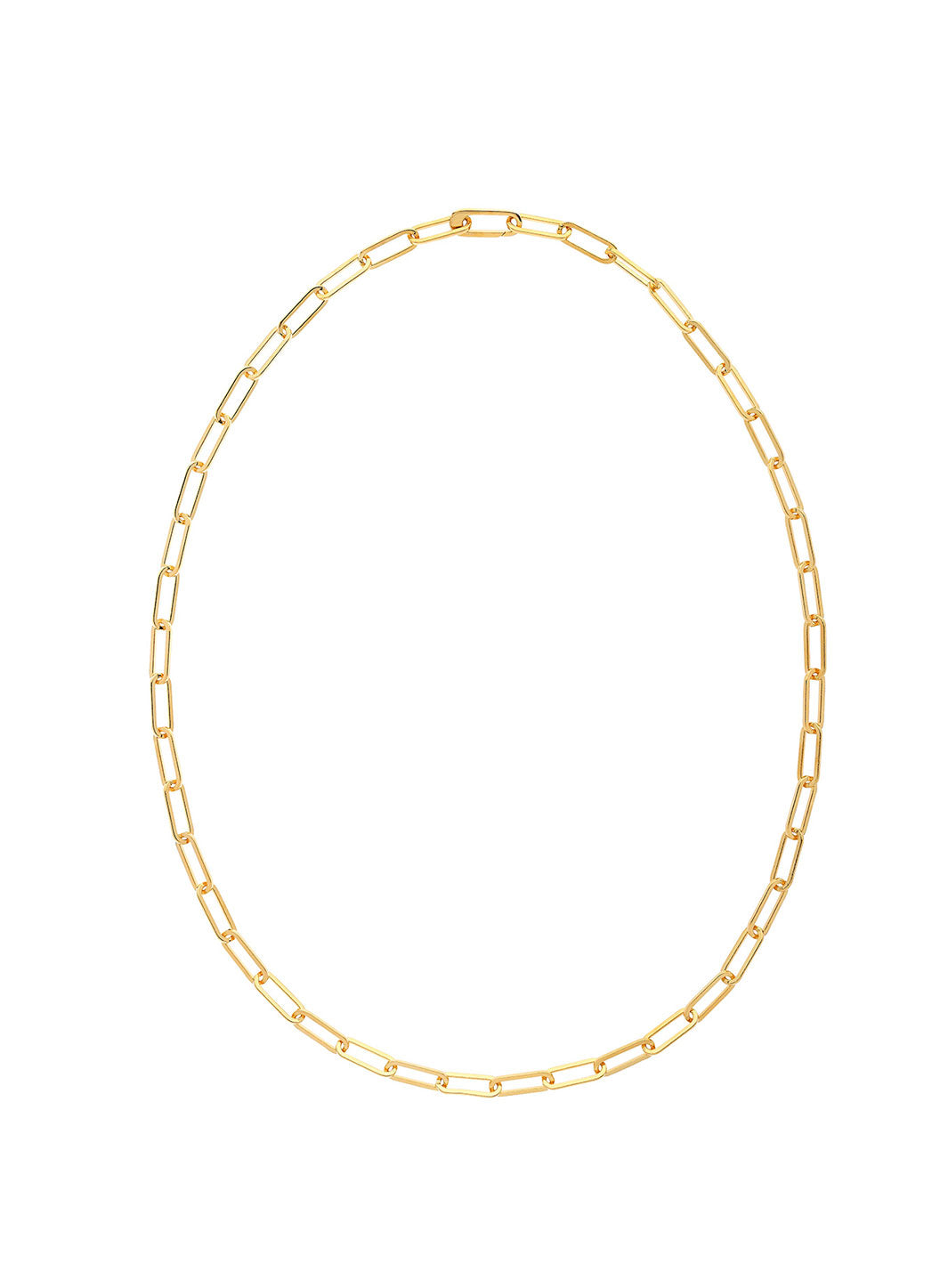 Gold Chain Paperclip Long Necklace