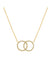 Gold Crystal Double Hoop Necklace