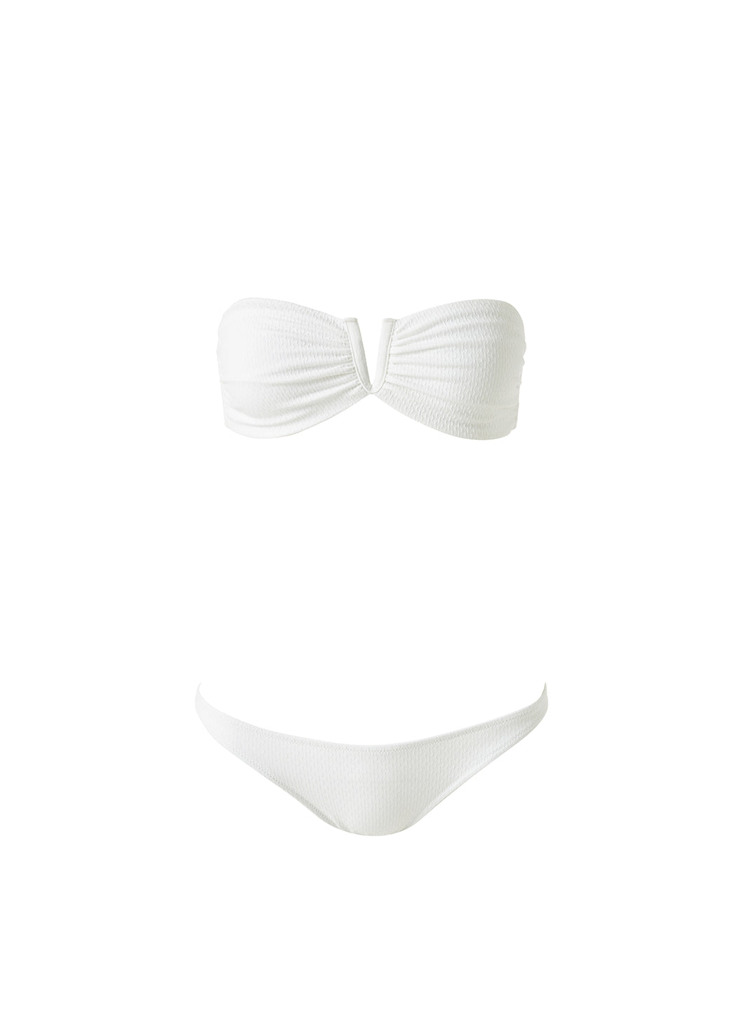 Alba White Textured Bikini Cutout 2023