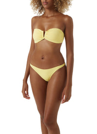Alba Yellow Textured Bikini Model F