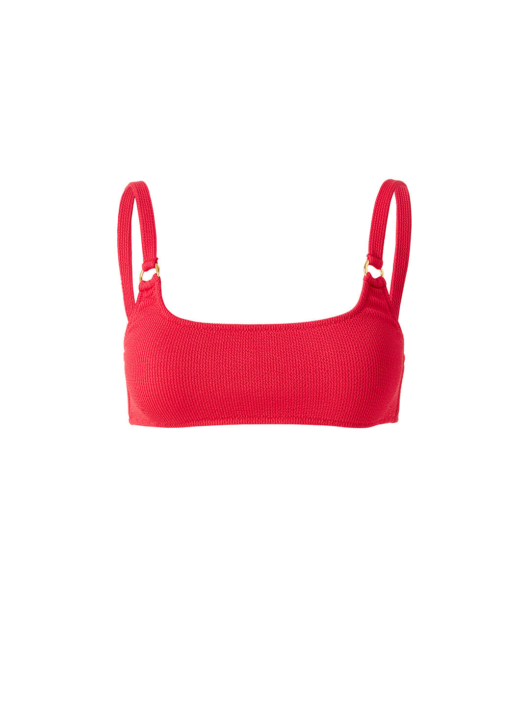 Bari Red Ridges Bikini Top Cutout