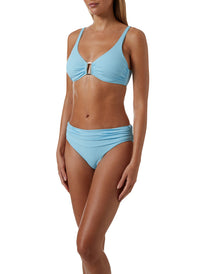 Bel Air Celeste Ribbed Bikini Top