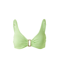 Bel Air Lime Ribbed Bikini Top Cutout