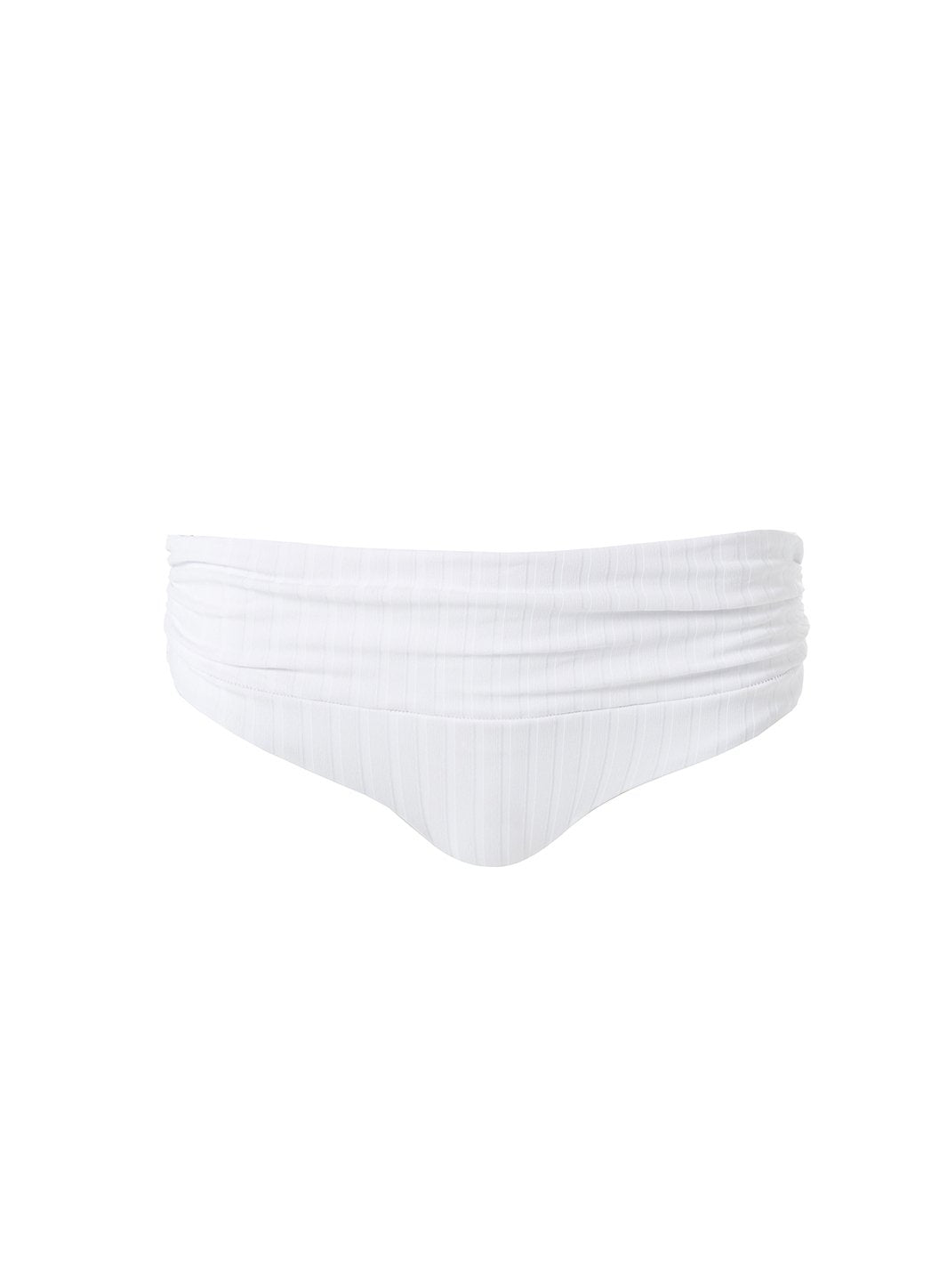 Bel Air Ribbed White Bikini Bottom