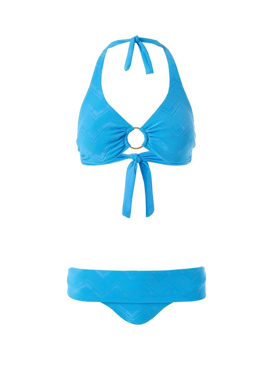 Brussels Zigzag Azure Bikini