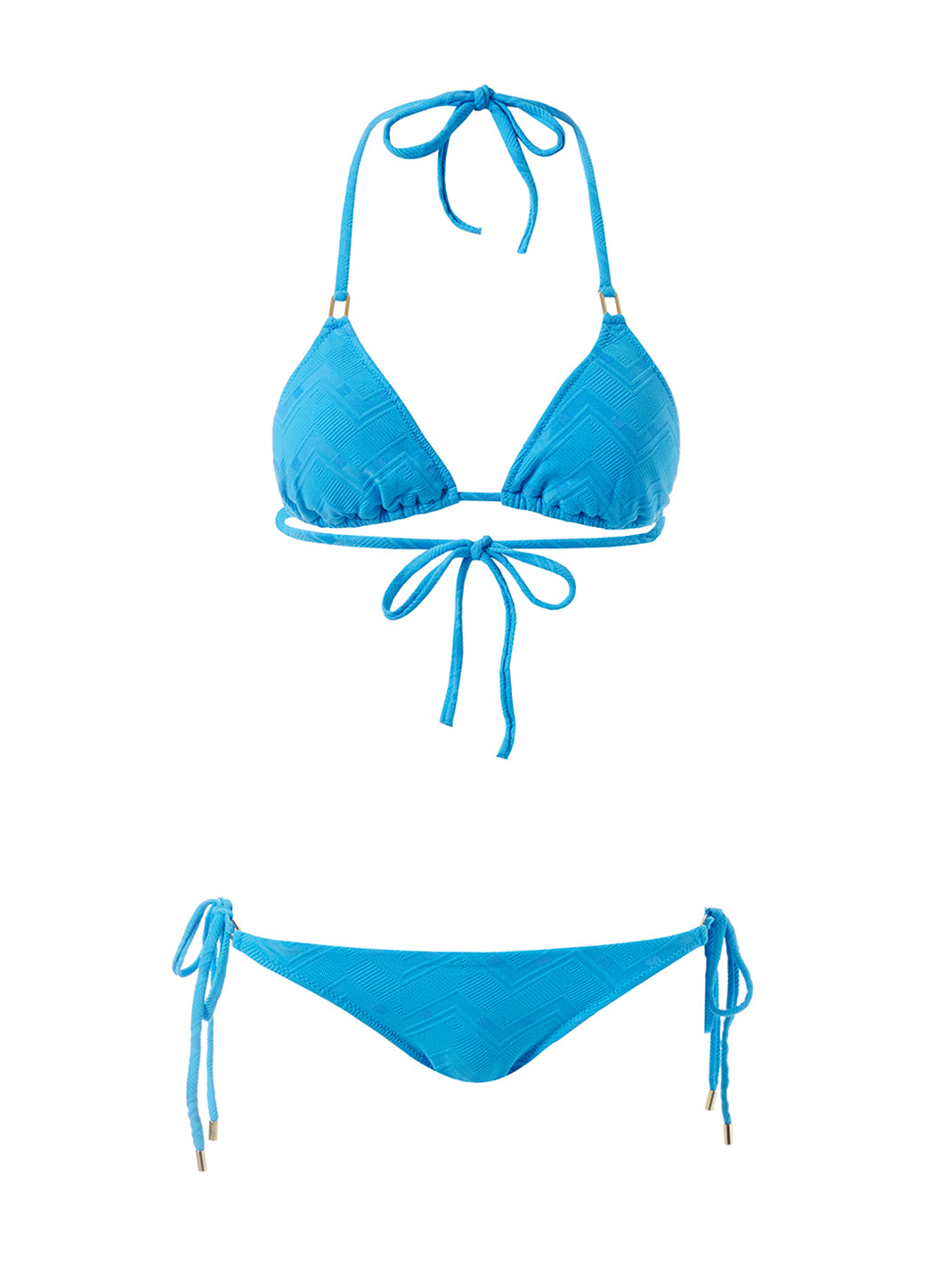 Cancun Zigzag Azure Bikini Top