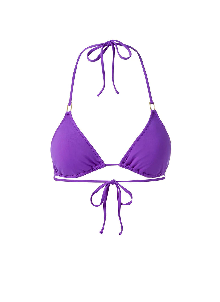 Ivory Rose: Radiant Purple High Apex Triangle Bikini