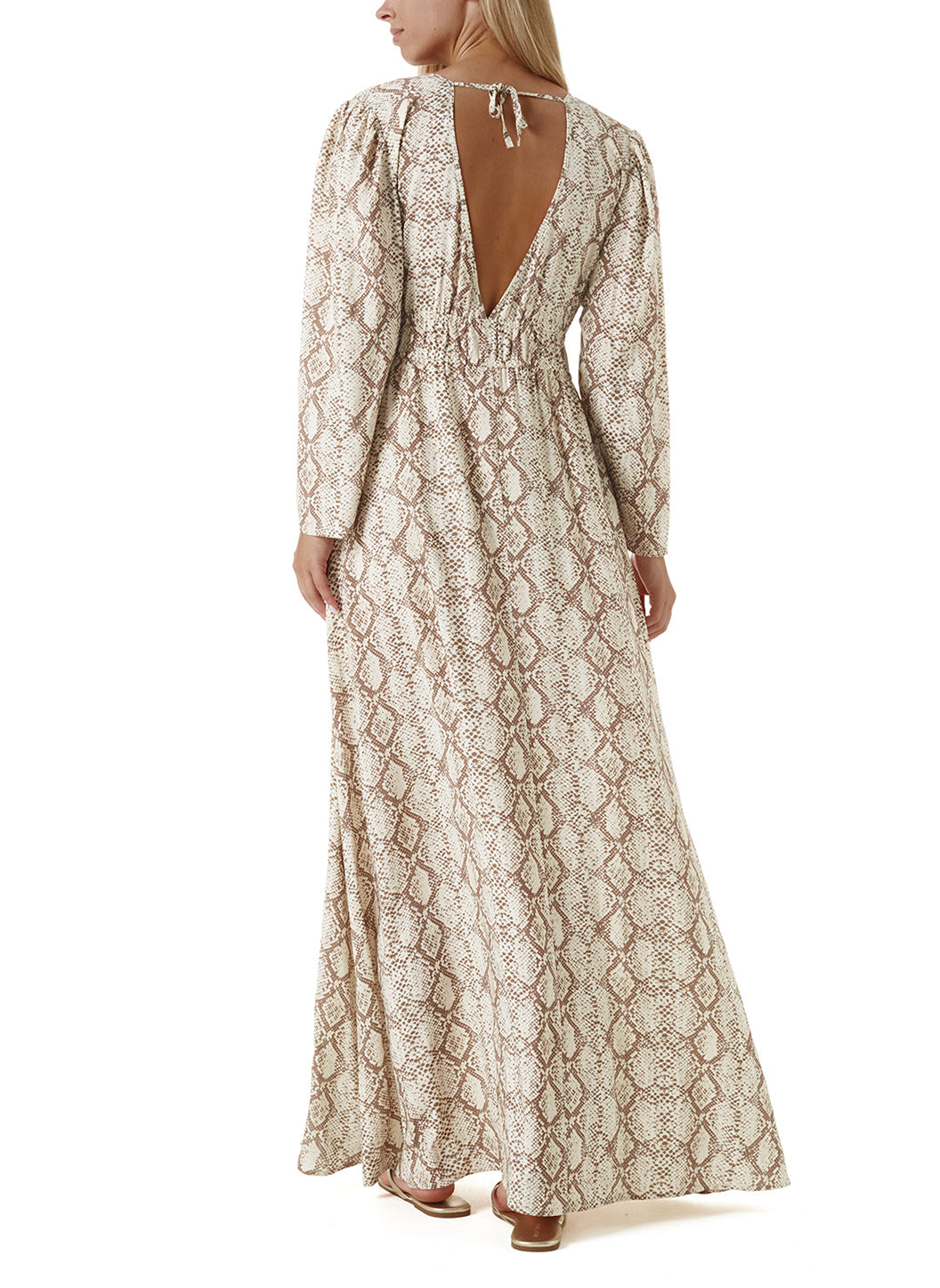 【MELISSA ODABASH】farrah snake-print crepe kaftan Farrah Snake Kaftan | Official US Site