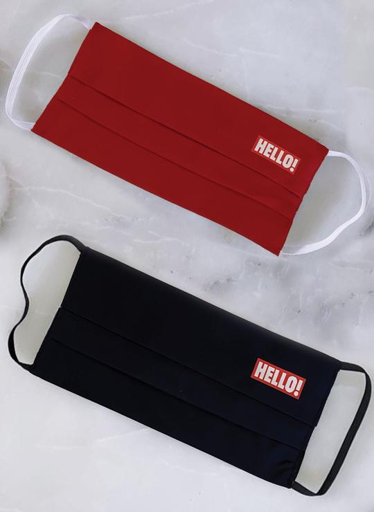 HELLO! MASK RED & NAVY