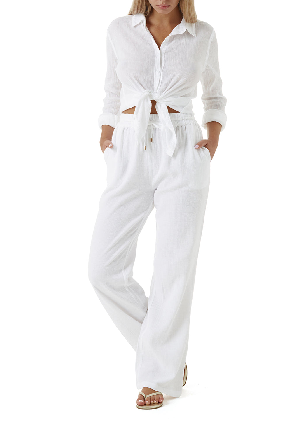 Buy FRAME Wide-Leg Jumpsuit with Zip Closure | Off White Color Women | AJIO  LUXE