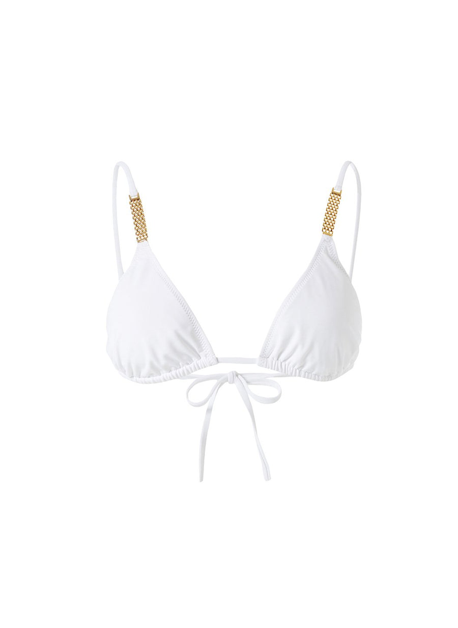 Maldives White Bikini Top