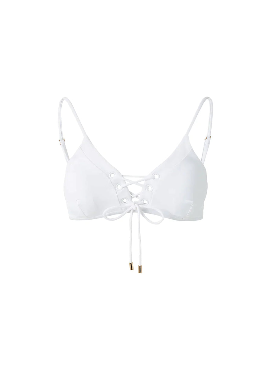 Marrakech White Bikini Top Cutout 2023  