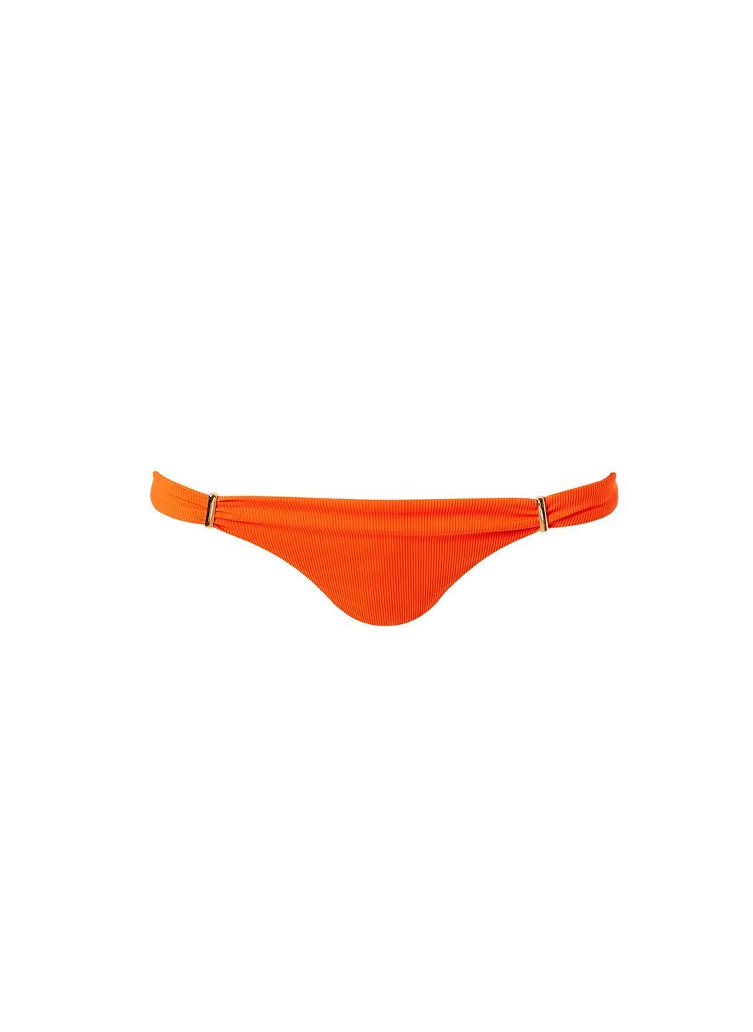 Martinique Ribbed Papaya Bikini Bottom Cutout 