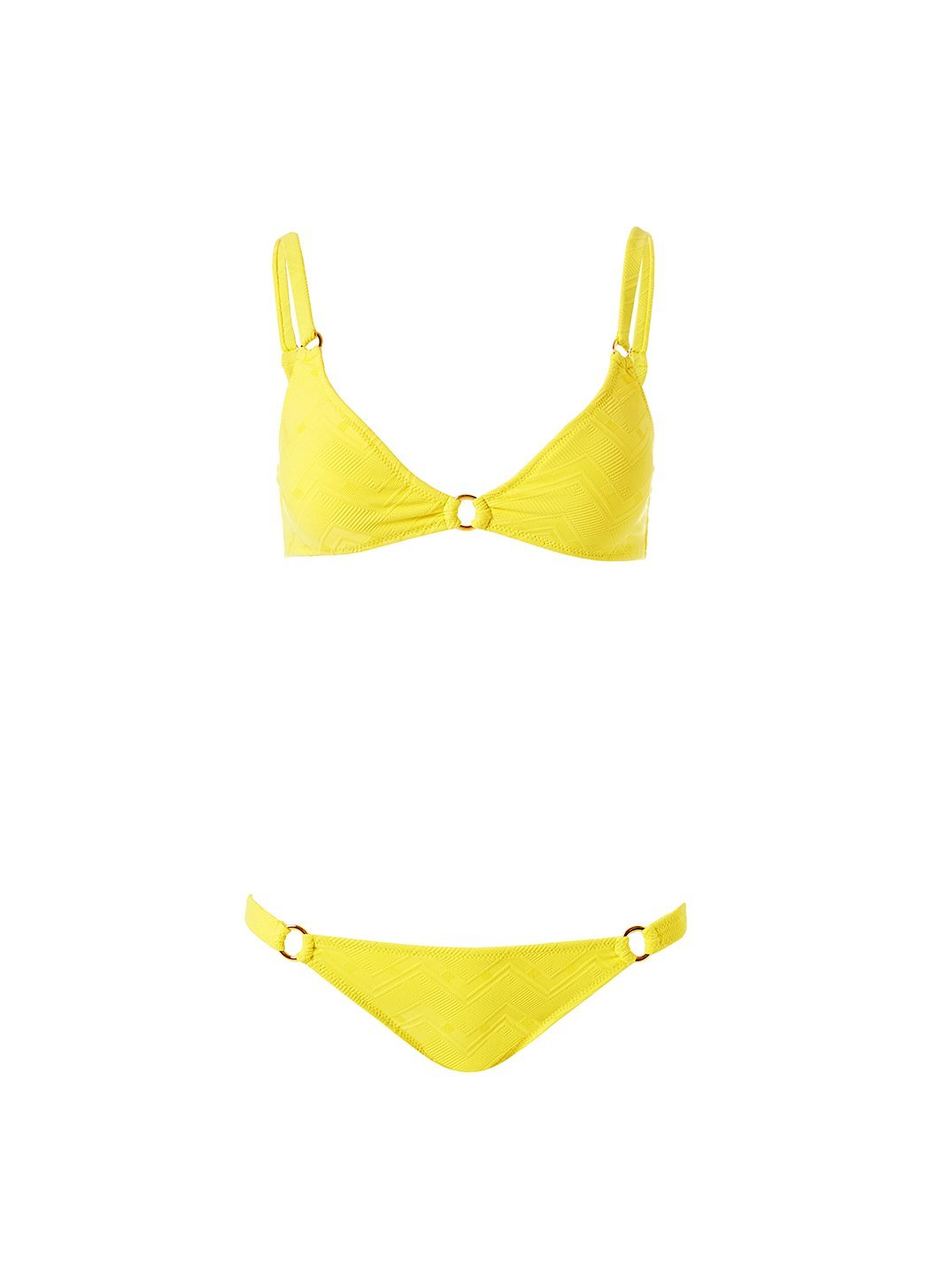 Montenegro Lemon Zigzag Bikini Top