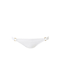 Montenegro White Pique Bikini Bottom Cutout 