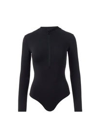 Ocean Black Pique Swimsuit Cutout 2023  