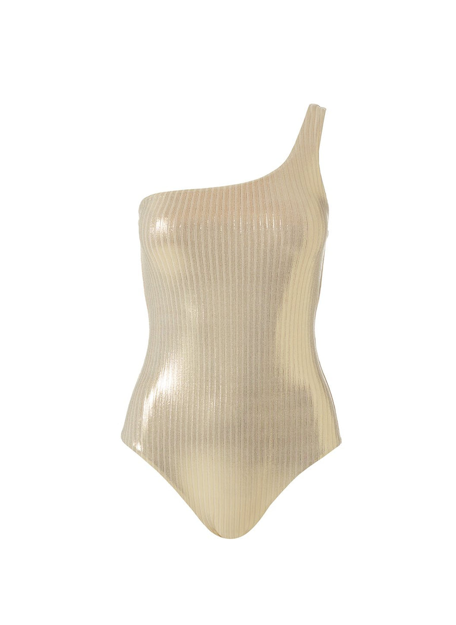 Palermo Ribbed Gold Swimsuit Video