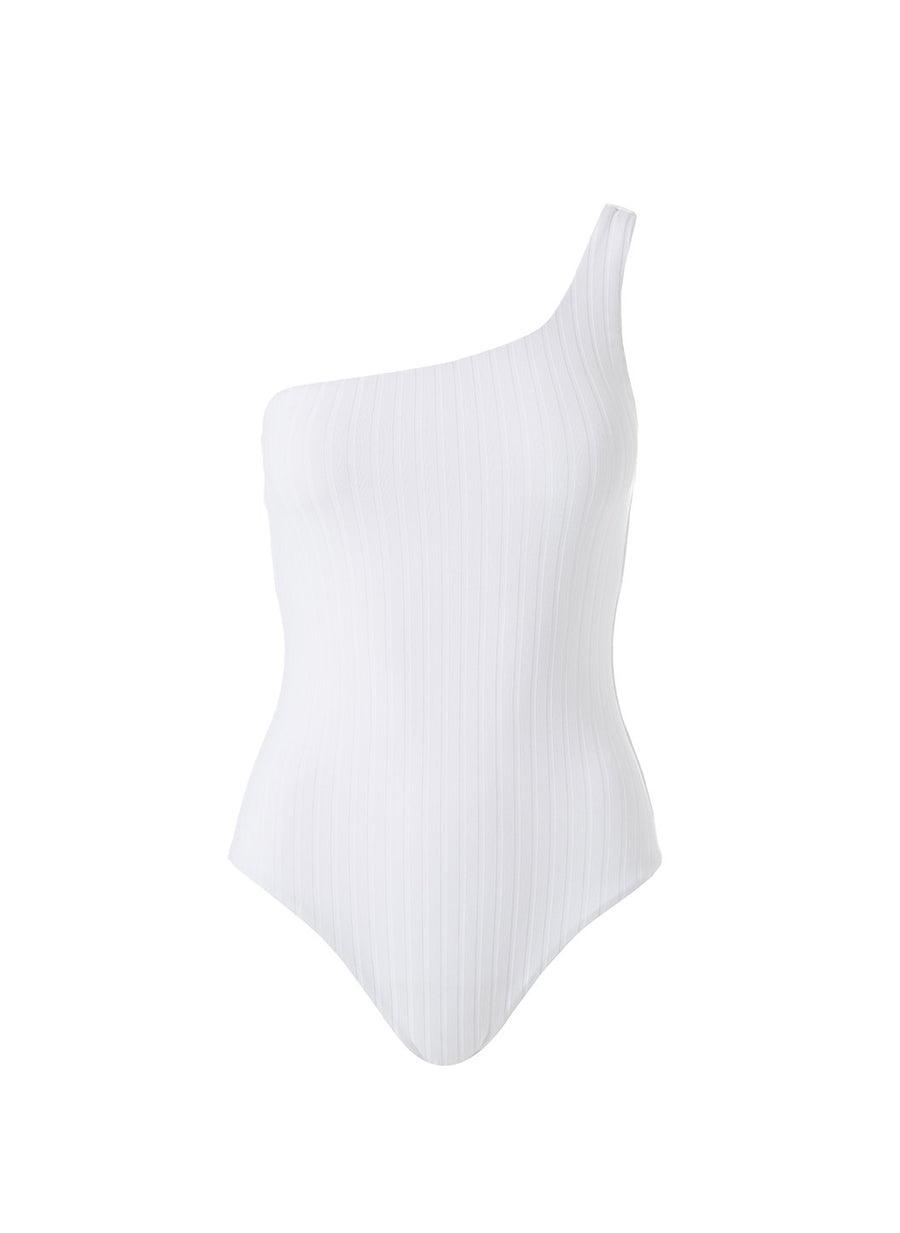 Palermo Ribbed White Swimsuit Video
