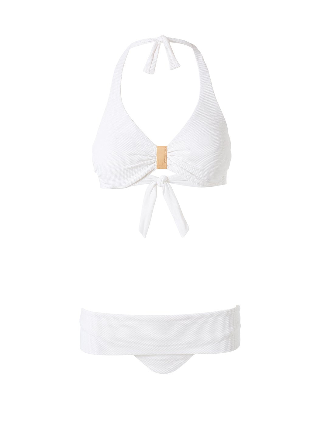 Provence White Pique Bikini Bottom