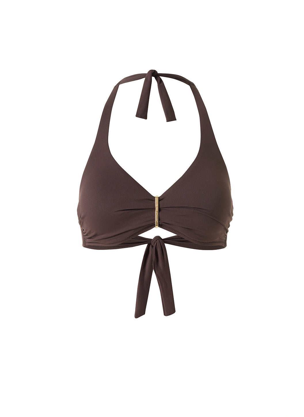 Provence Brown Bikini Top Cutout