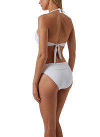 Provence White Pique Bikini Top