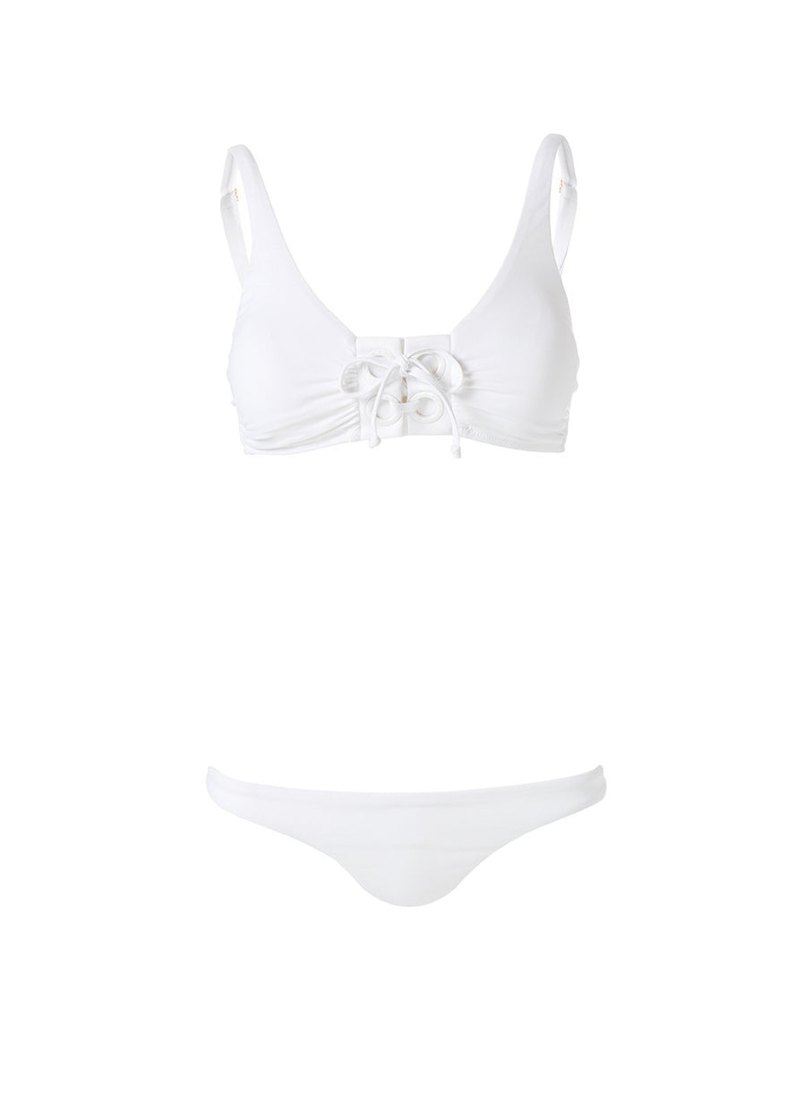 Salvador White Bikini Top