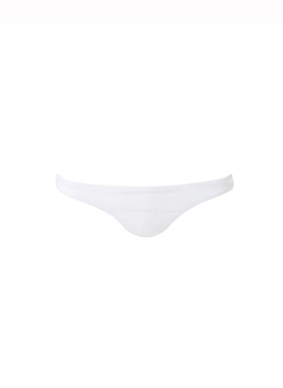 Salvador White Bikini Bottom Cutout 