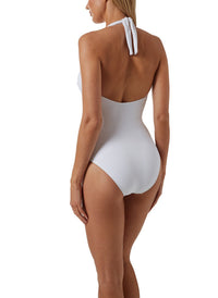 Tampa White Pique Swimsuit
