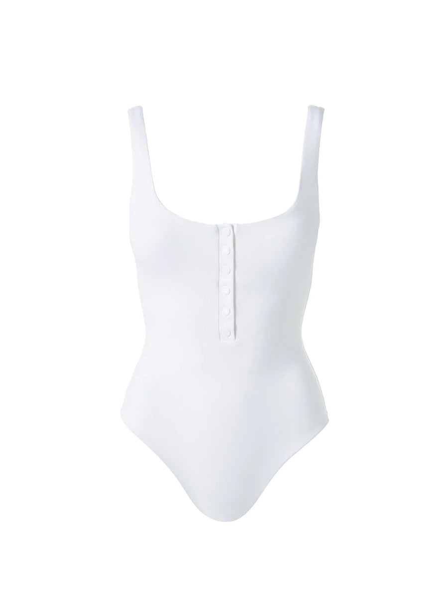Taormina White Swimsuit Cutout 2023   