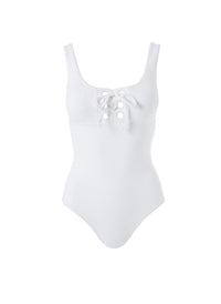 Tulum White Swimsuit Cutout 