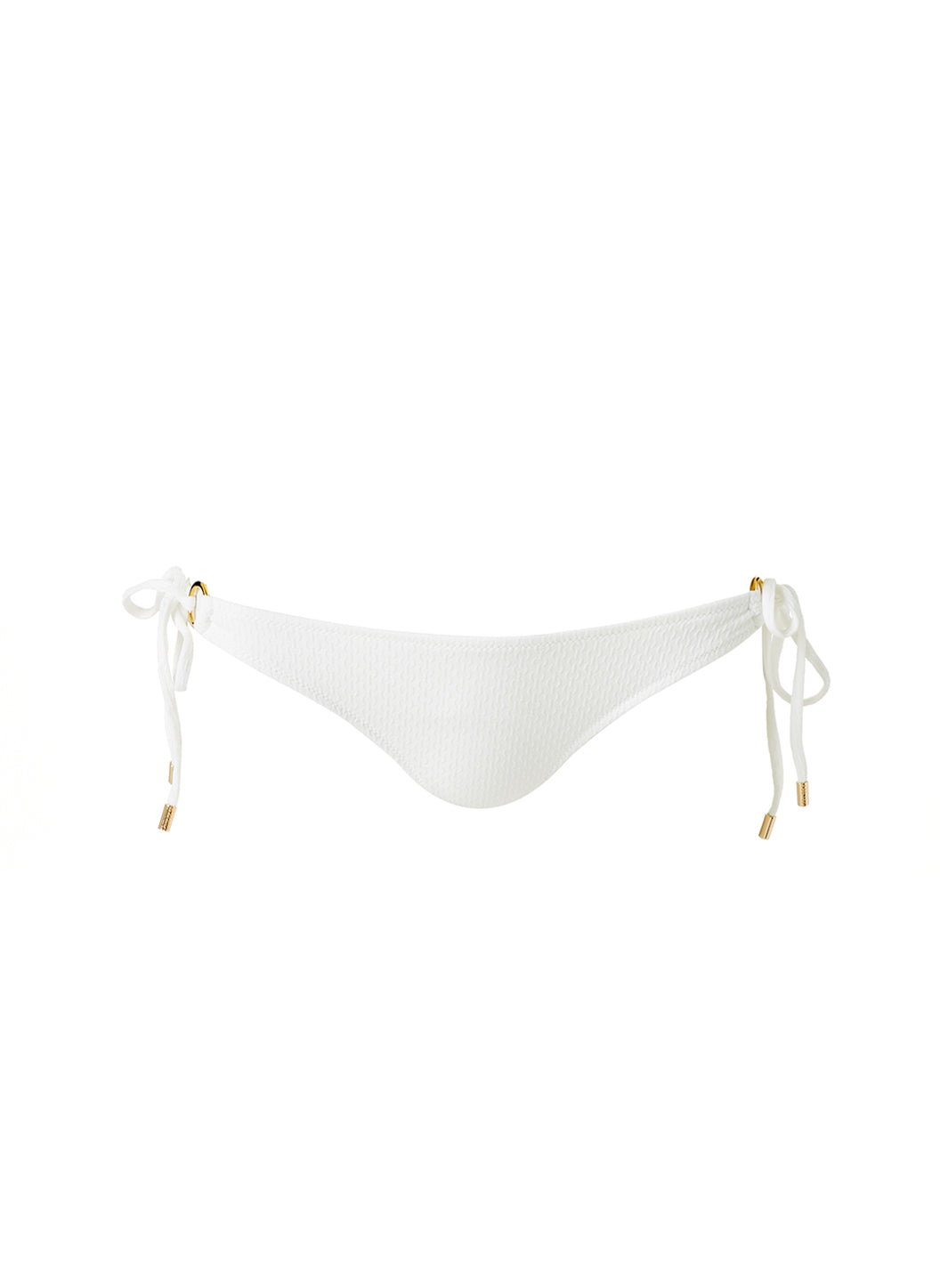 Venice White Textured Bikini Bottom