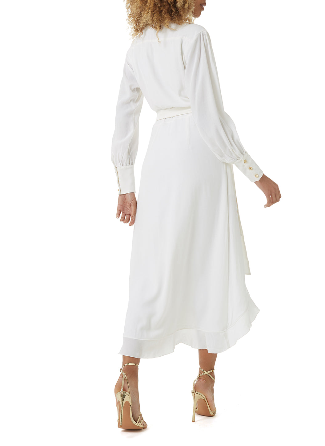 Violet White Crepe Dress
