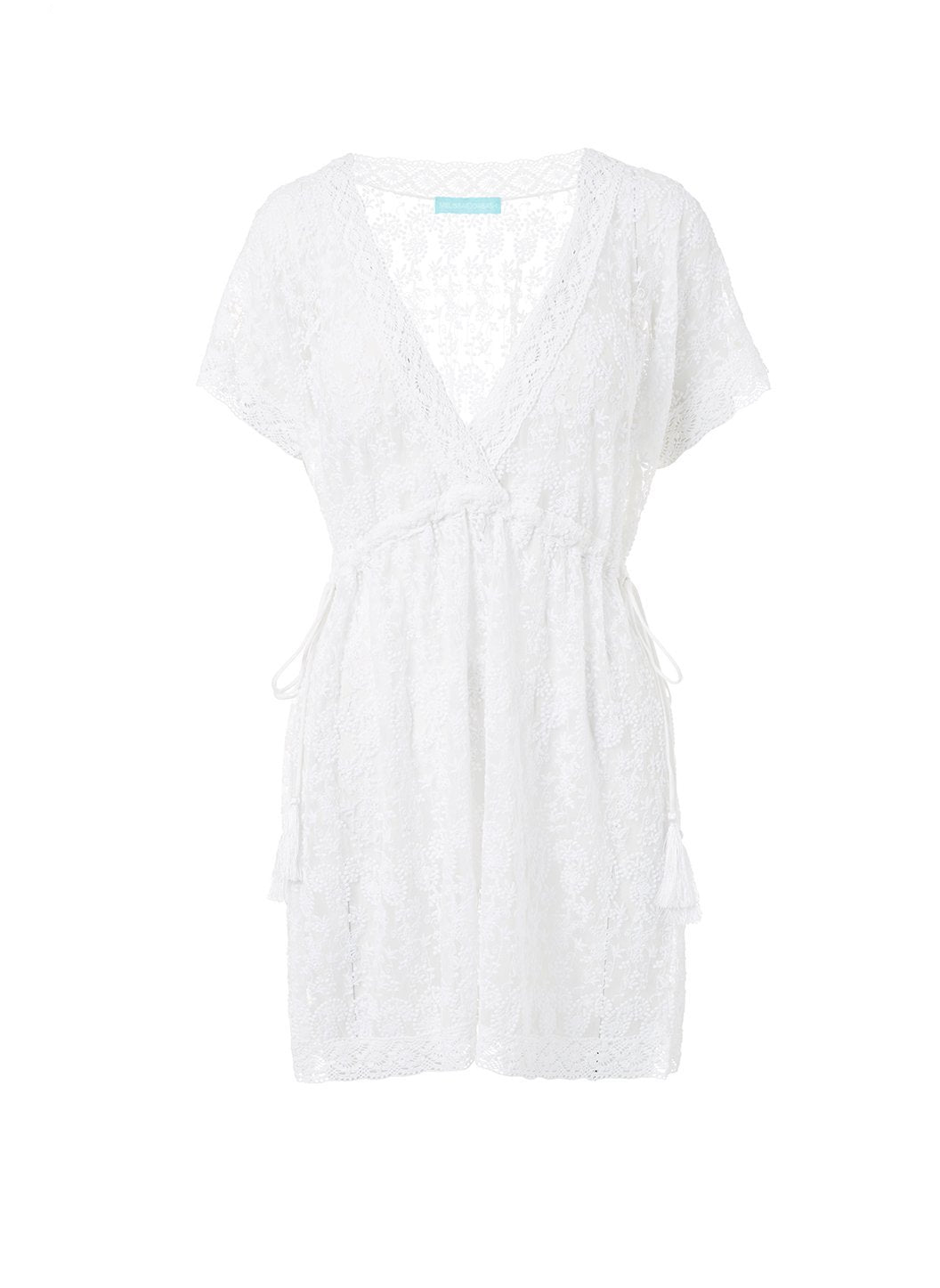 adelina white embroidered short tieside beach dress 2019