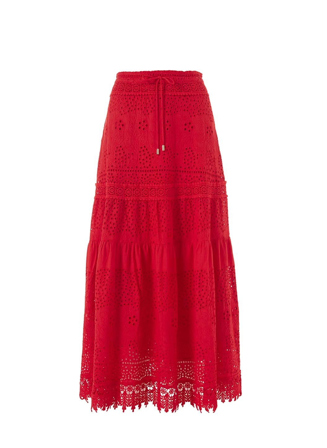 alessia red maxi skirt 